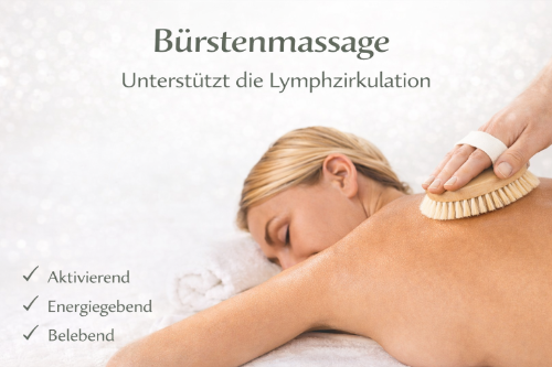 Bürstenmassage - fördert die Durchblutung Bürstenmassage - fördert die Durchblutung